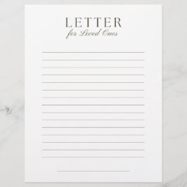 Brief an Nahestehende zum Lebensende Briefbogen