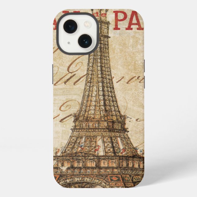 Brief aus Paris iPhone Hülle (Rückseite)