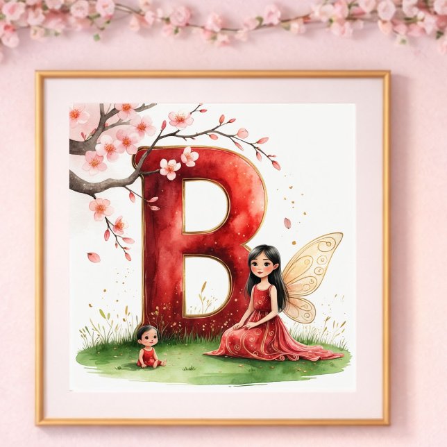 Brief B Feen Kunst Poster - Kirschblüten (Von Creator hochgeladen)