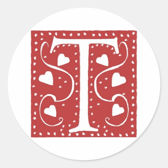 Brief des Hochzeitstiefens T Runder Aufkleber (Vorderseite)