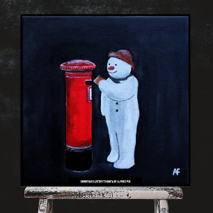Brief des Schneemanns an den Weihnachtsmann Gemäld Poster
