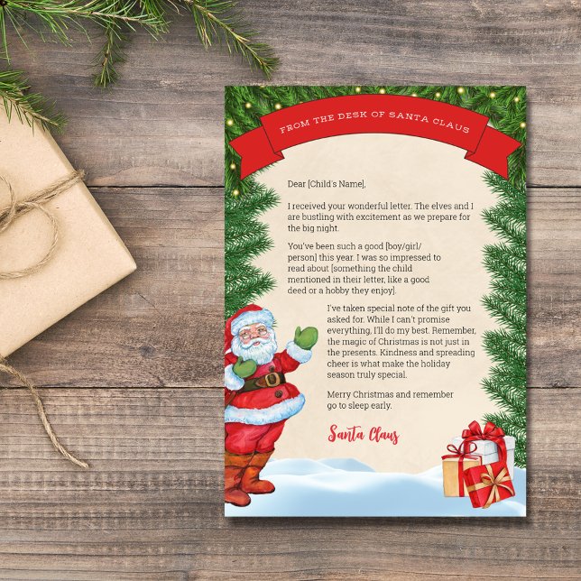 Brief des Weihnachtsmanns Personalisiert Einladung (Letter from Santa. Personalised with your child's name and details. Make your Christmas magical.)