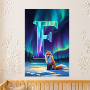 Brief F Northern Lights Nursery   Aurora Borealis Poster