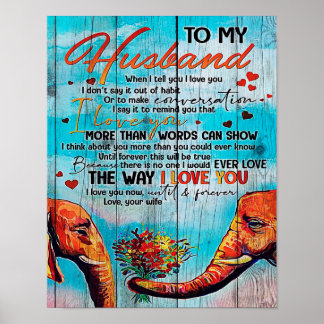 Brief für Ehemann | Coole Familiendekoration Poster