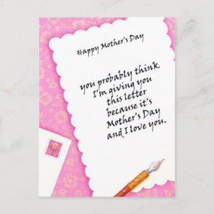 Brief für meine Mama Postkarte