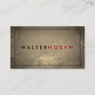 Brief Gedreht rustikal mit Grenze Visitenkarte