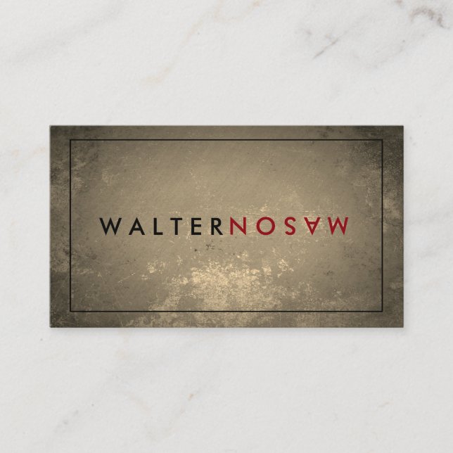 Brief Gedreht rustikal mit Grenze Visitenkarte (Vorderseite)