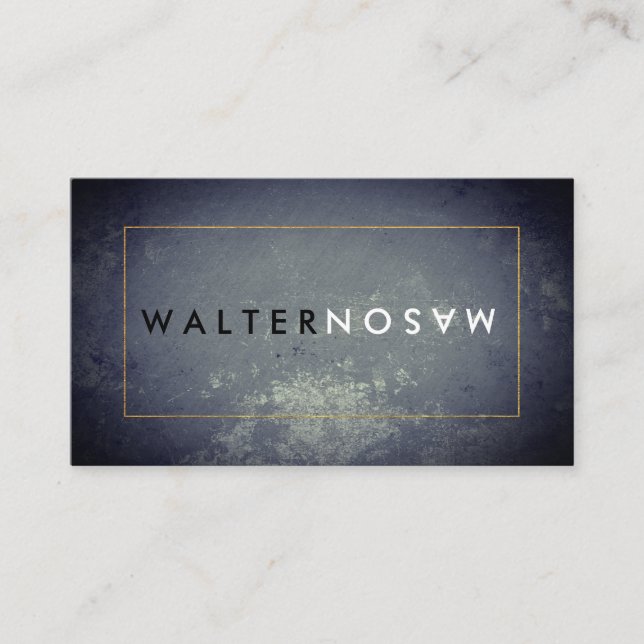 Brief Gedreht rustikal mit Grenze Visitenkarte (Vorderseite)