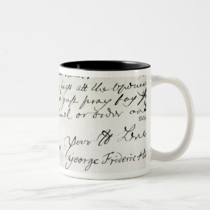 Brief geschrieben durch Handel, im Juni 1716 Zweifarbige Tasse