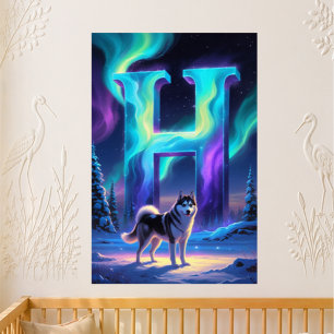 Brief H Northern Lights Nursery Aurora Borealis Poster