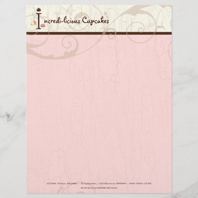 Brief I Cupcake Business Letterhead Briefbogen (Vorderseite)