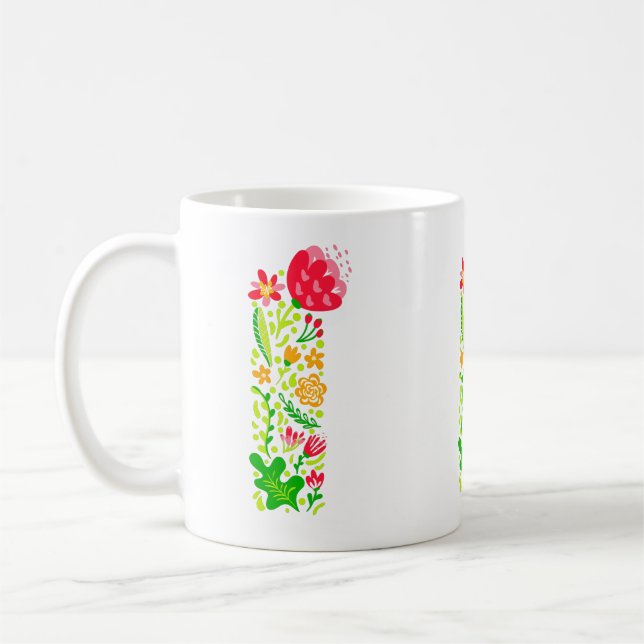 Brief I in Blume Kaffeezubereitung Tasse (Links)