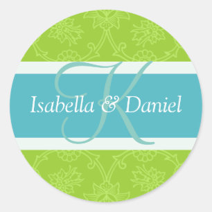 Brief K für die Einladung von Siegeln Runder Aufkleber