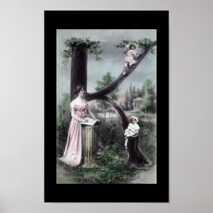 BRIEF K - Vintage Alphabet-Postkarte Poster