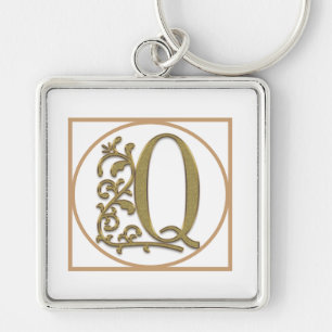 BRIEF Q MONOGRAM Schöne Hochzeit Neues Zuhause-Ges Schlüsselanhänger