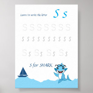 Brief S Lernposter für Kinder Poster