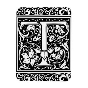 Brief T Mittelalterliche Monogramm-Kunst Neuzeit Magnet