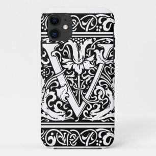 Brief V Mittelalterliche Monogramm-Art Nouveau Case-Mate iPhone Hülle