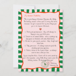 Brief vom Weihnachtself Nordpol-Aufgabenliste Einladung