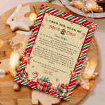 Brief vom Weihnachtsmann Einladung<br><div class="desc">Personalisierter Brief vom Weihnachtsmann. Geben Sie Ihrem Kind in diesem Jahr einen besonderen,  niedlichen Brief vom Weihnachtsmann. Sammlung: https://www.zazzle.com/collections/love_christmas_collection-119212194434211063</div>