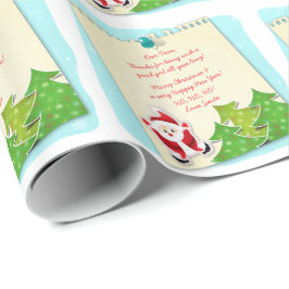 Brief vom Weihnachtsmann Note Paper Weihnachten Geschenkpapier