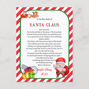 Brief vom Weihnachtsmann Postkarte