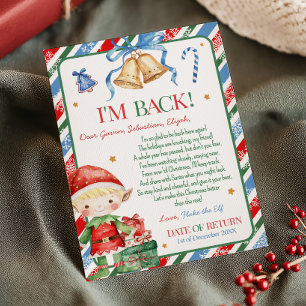 Brief von Elf Christmas Boy Letter Card Einladung