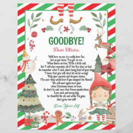 Brief von Elf Goodbye Farewell Christmas Girl