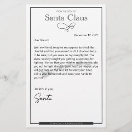 Brief von Santa Naughty Editable