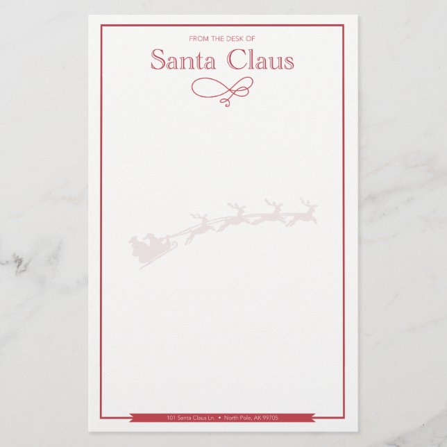 Brief von Santa Nice Blank (Vorderseite)