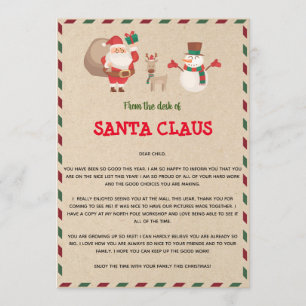 Brief Von Santa Vorlage