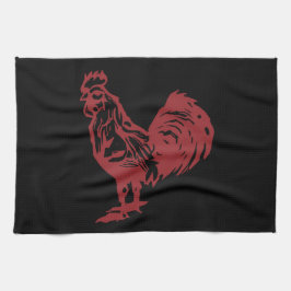 Briefbeschwerer-Art-Rot-Hahn Handtuch