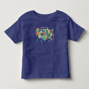 Briefbeschwerer USA-Karte Kleinkind T-shirt