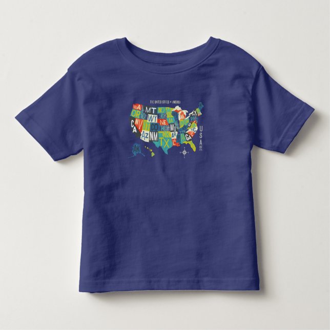 Briefbeschwerer USA-Karte Kleinkind T-shirt (Vorderseite)