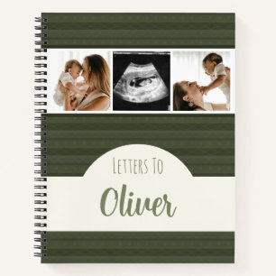 Briefe an Baby Boy Green Foto-Andenken-Journal Notizbuch