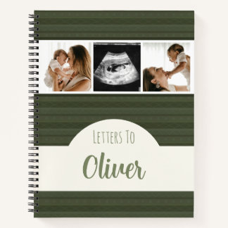 Briefe an Baby Boy Green Foto-Andenken-Journal Notizbuch