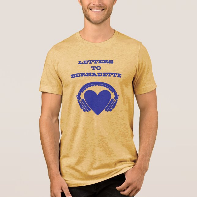 Briefe an Bernadette Gelb & Blau Tri-Blend Shirt (Vorderseite)