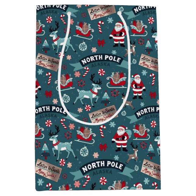 Briefe an den Weihnachtsmann - Nordpol - Weihnacht Mittlere Geschenktüte (Vorderseite)