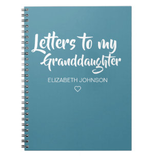 Briefe an mein Enkeltochter Keepake Journal Notizblock