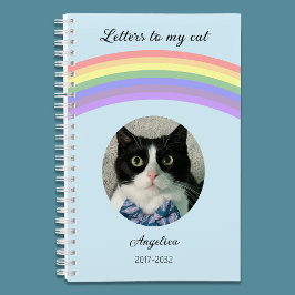 Briefe an mein Katzen-Gedenkbuch Regenbogen-Foto Notizbuch