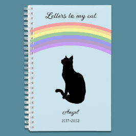Briefe an mein Katzen-Gedenkbuch Regenbogen Notizbuch