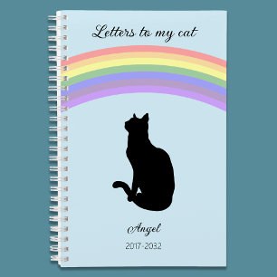 Briefe an mein Katzen-Gedenkbuch Regenbogen Notizbuch