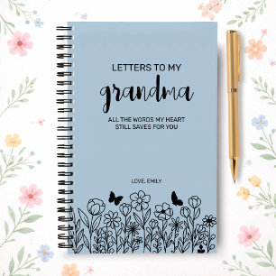 Briefe an meine Oma Trauertagebuch in Himmelblau Notizbuch
