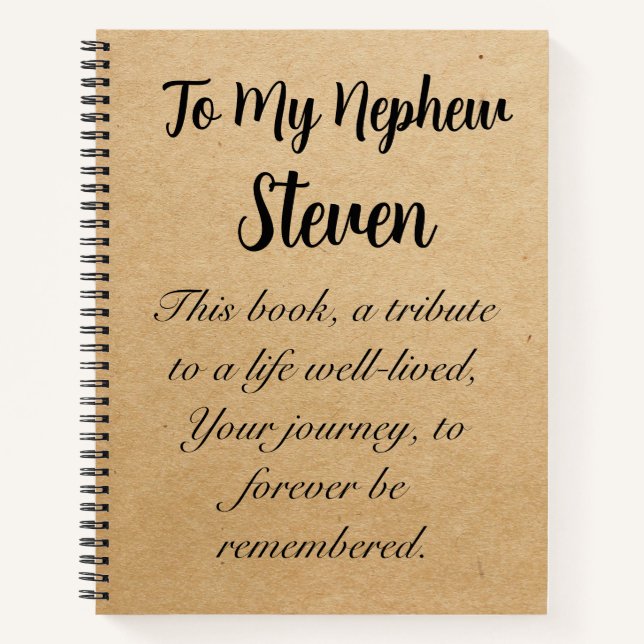 Briefe an meine Tochter Sohn personalisiertes Noti Notizbuch (Vorderseite)