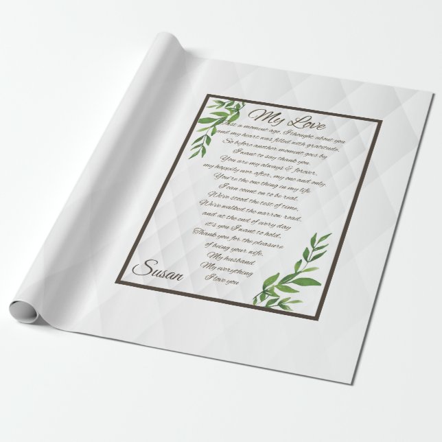 Briefe an meinen Ehemann Geschenkpapier (Ungerollt)