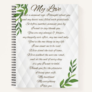 Briefe an meinen Ehemann Notizbuch