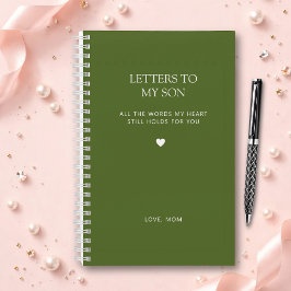 Briefe an meinen Sohn Trauertagebuch in Olivgrün Notizbuch