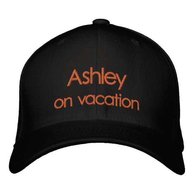 Briefe Ashley zum Urlaub Bestickte Baseballkappe (Vorderseite)