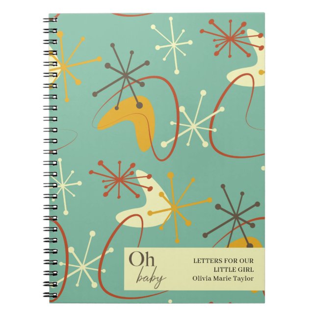 Briefe für Baby Notebook Mitte des Jahrhunderts Mo Notizblock (Vorderseite)