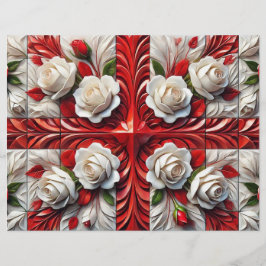 Briefe mit englischer Rose Design